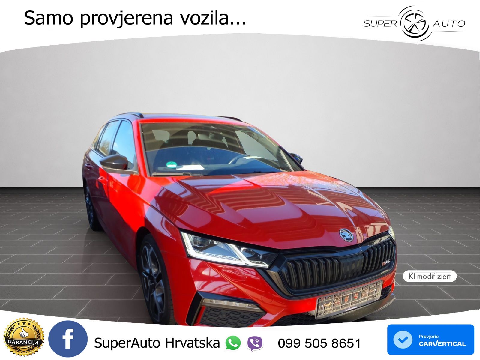 Škoda Octavia Combi RS 2.0 TSI (245 KS) LED+GR SJED+ACC