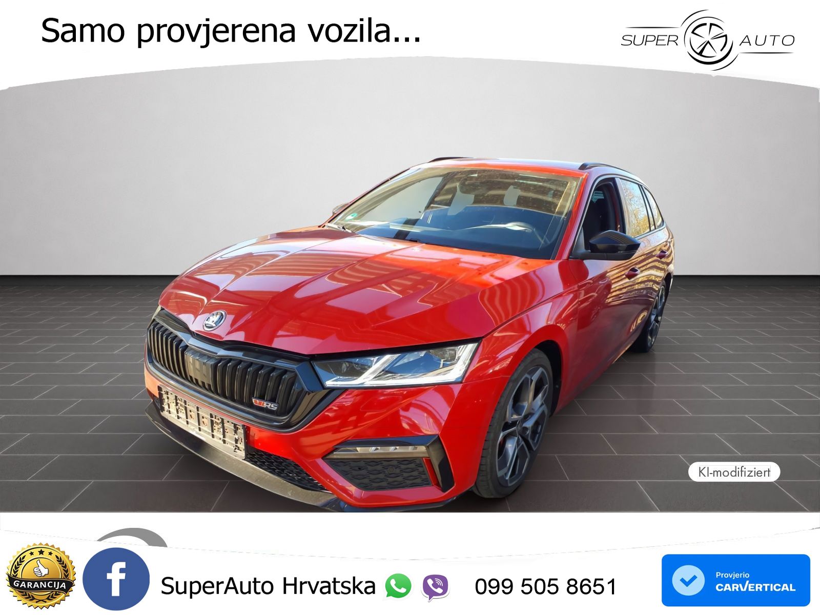 Škoda Octavia Combi RS 2.0 TSI (245 KS) LED+GR SJED+ACC