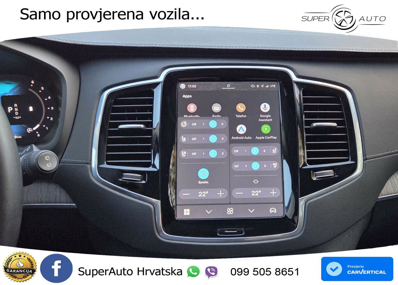 Volvo XC90 2.0 B5 Diesel AWD Automatic ZRAČNI+ACC+GR SJED+KAM+PANO
