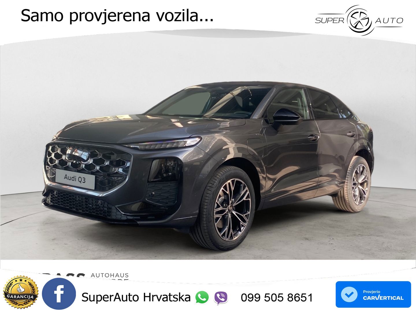 Audi Q3 Sportback 1.5 TFSIe (272 KS) S tronic S line LED+GR SJED+ACC