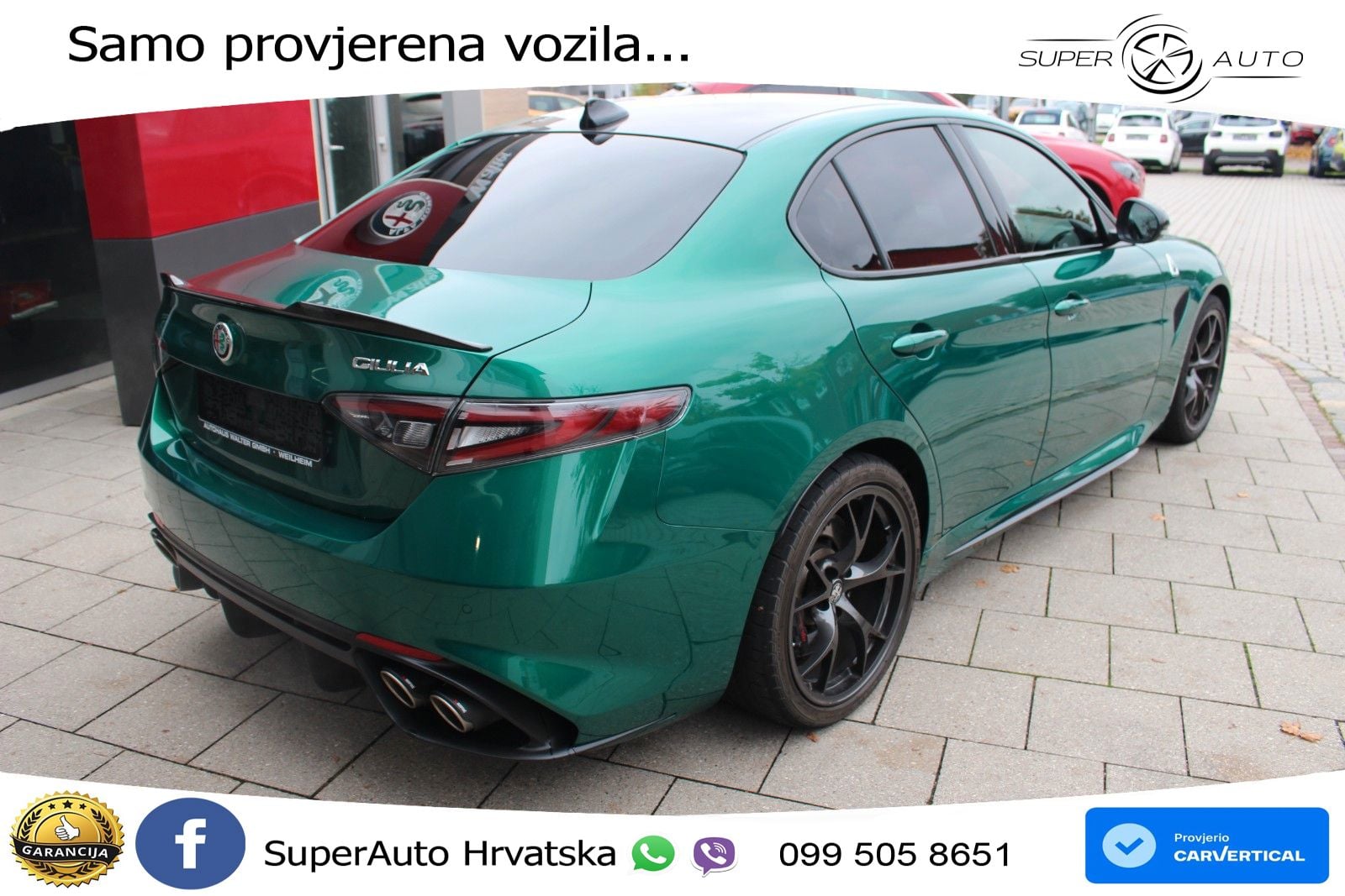 Alfa Romeo Giulia Quadrifoglio 2.9 V6 Bi-Turbo (520 KS) Automatic LED+GR SJED+ACC
