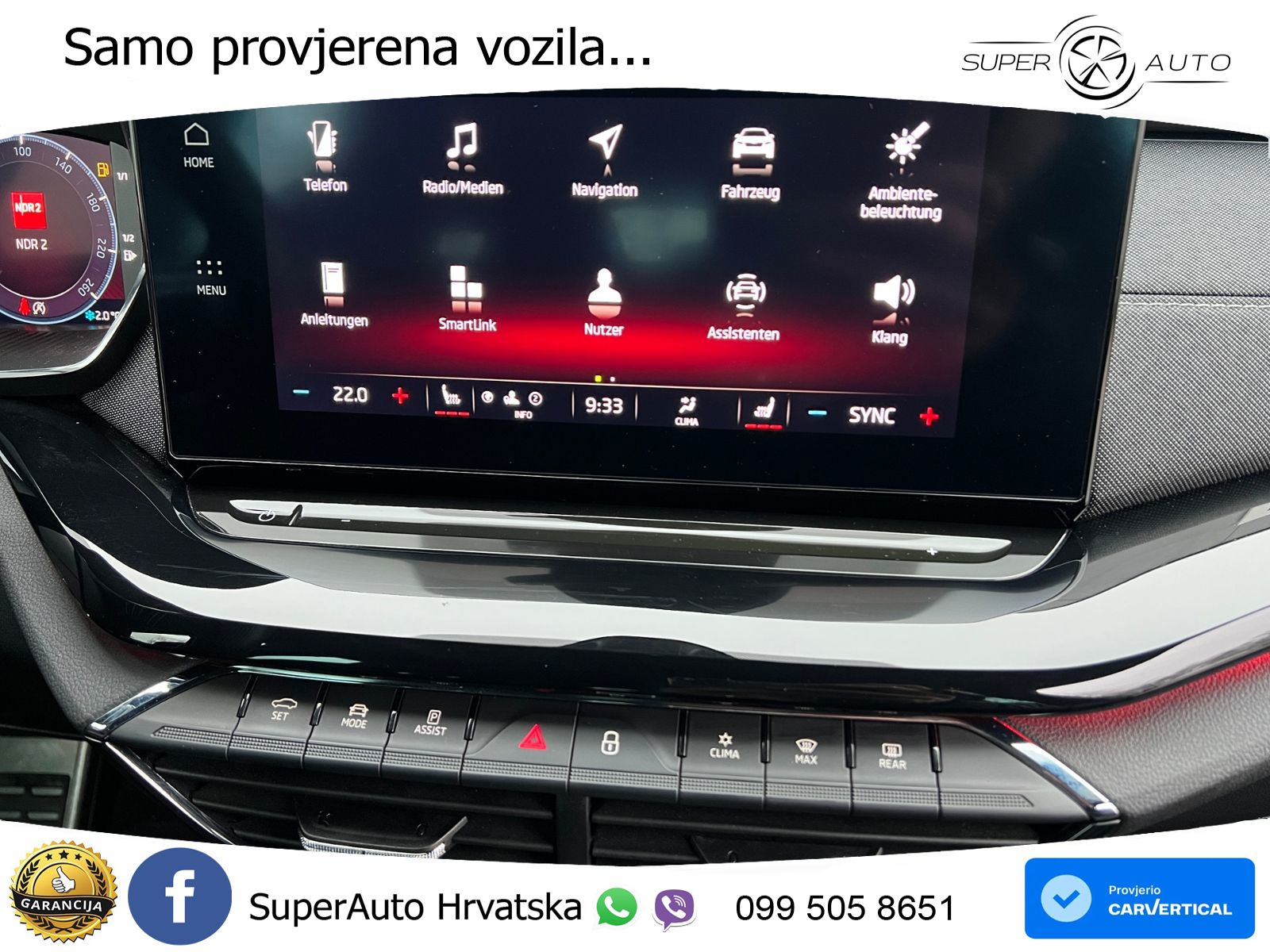Škoda Octavia Combi 2.0 TSI (190 KS) 4x4 DSG SportLine LED+GR SJED+ACC