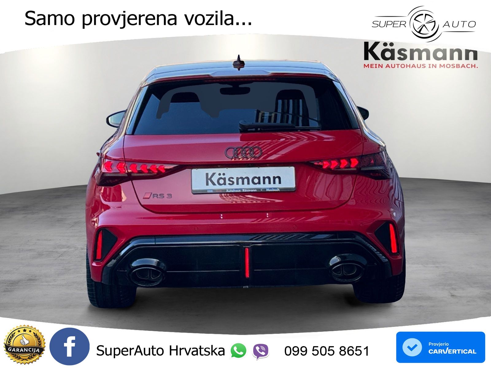 Audi RS3 Sedan 2.5 TFSI (400 KS) quattro S tronic MATRIX+GR SJED+KAM