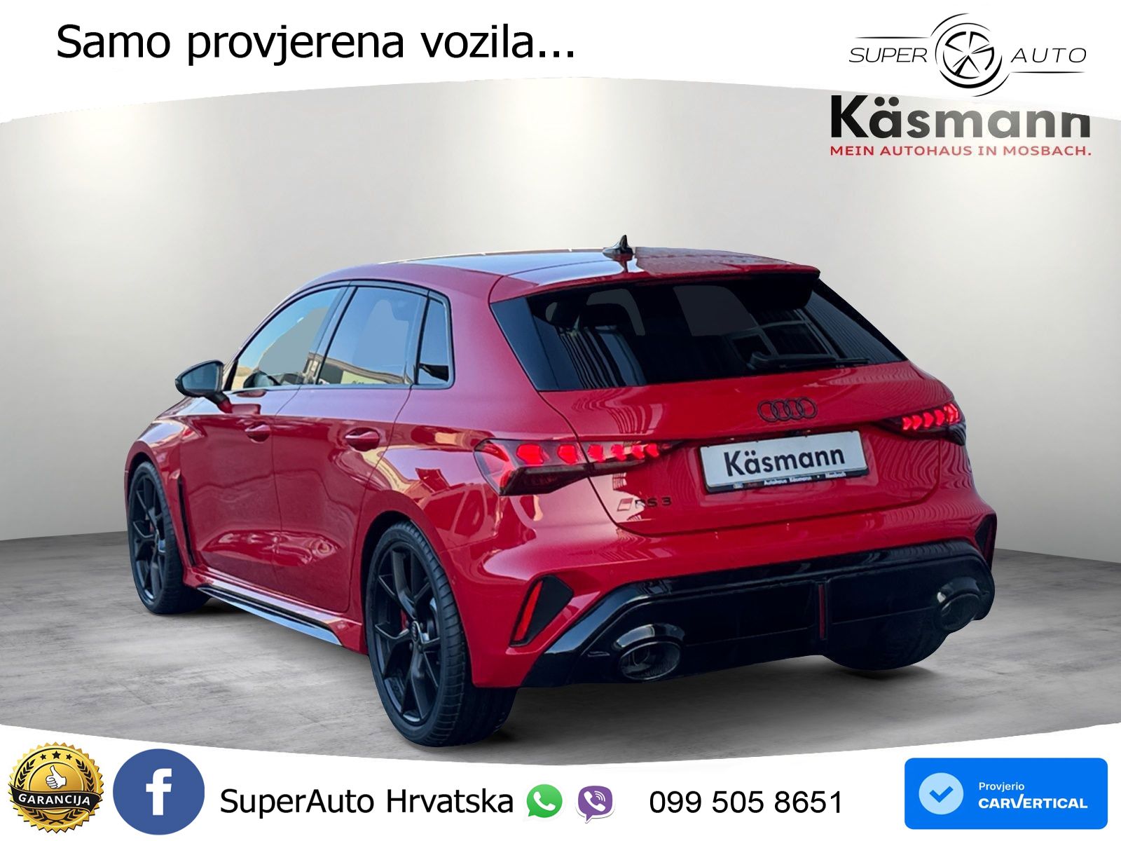 Audi RS3 Sedan 2.5 TFSI (400 KS) quattro S tronic MATRIX+GR SJED+KAM