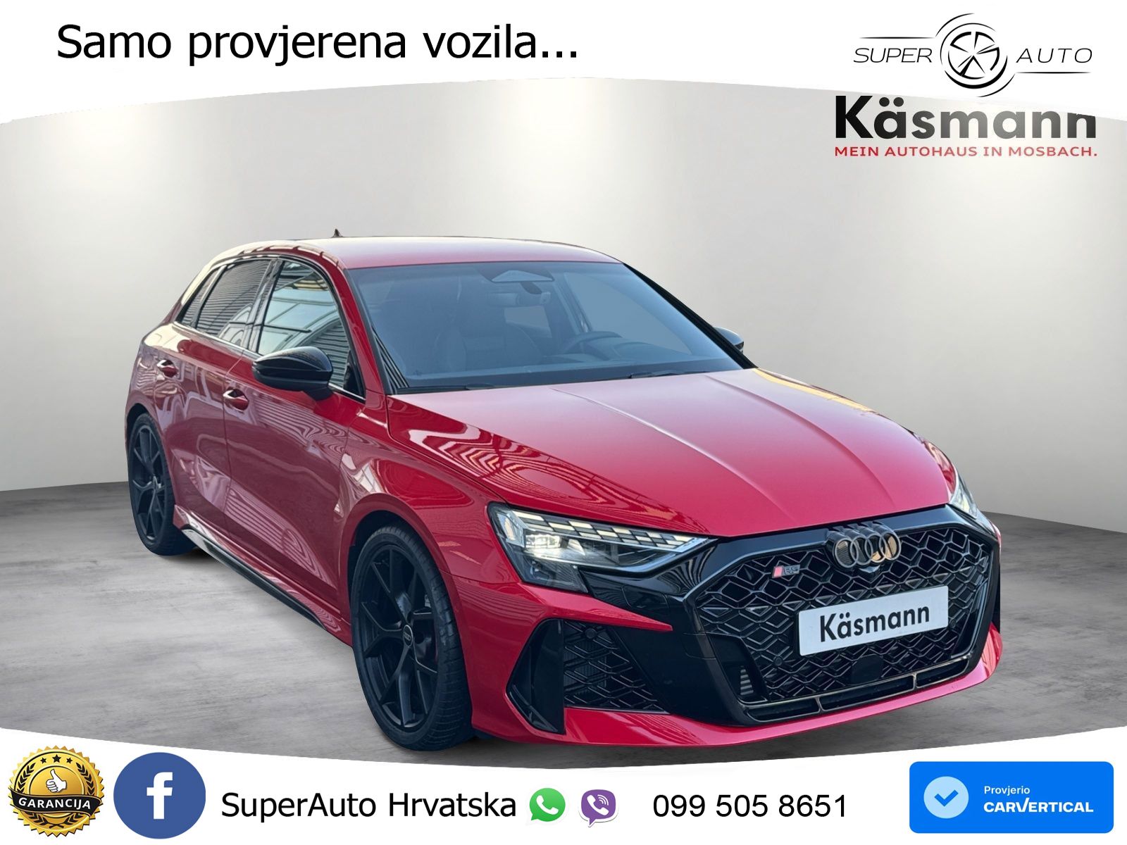 Audi RS3 Sedan 2.5 TFSI (400 KS) quattro S tronic MATRIX+GR SJED+KAM