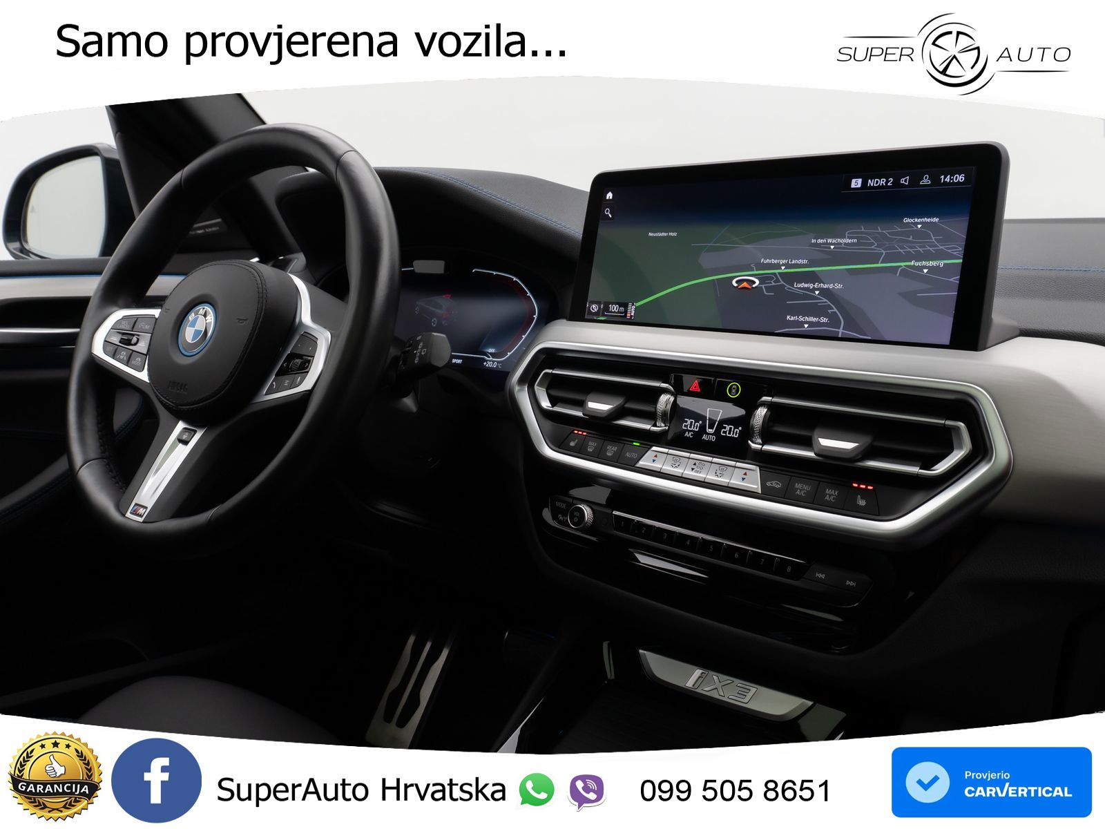 BMW iX3 80 kWh (286 KS) M Sport LED+GR SJED+ACC