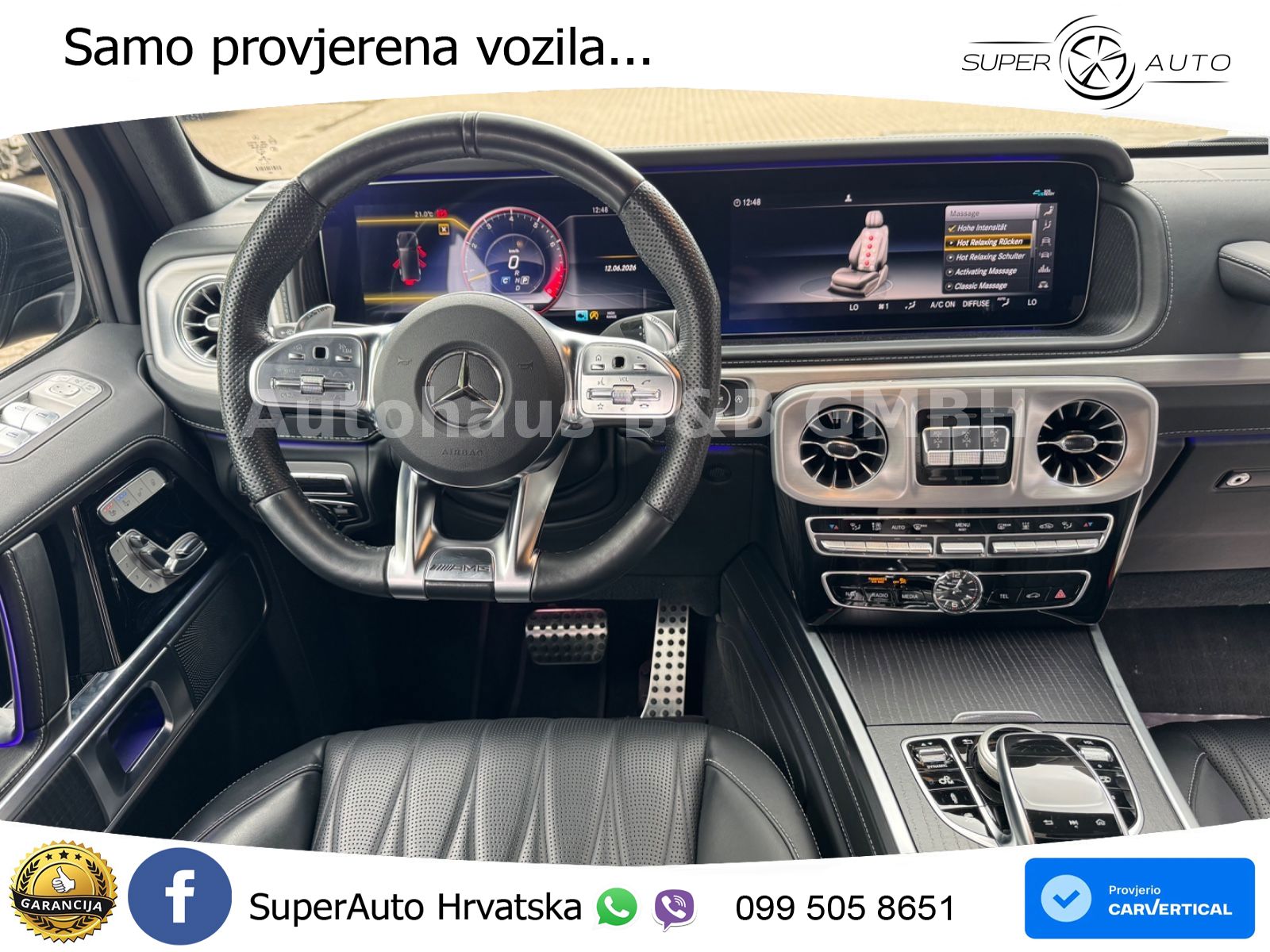 Mercedes AMG G 63 Long V8 (585 KS) 4MATIC 9G-TRONIC AMG SPEEDSHIFT PLUS ZRAČNI+ACC+4xGR SJED+360