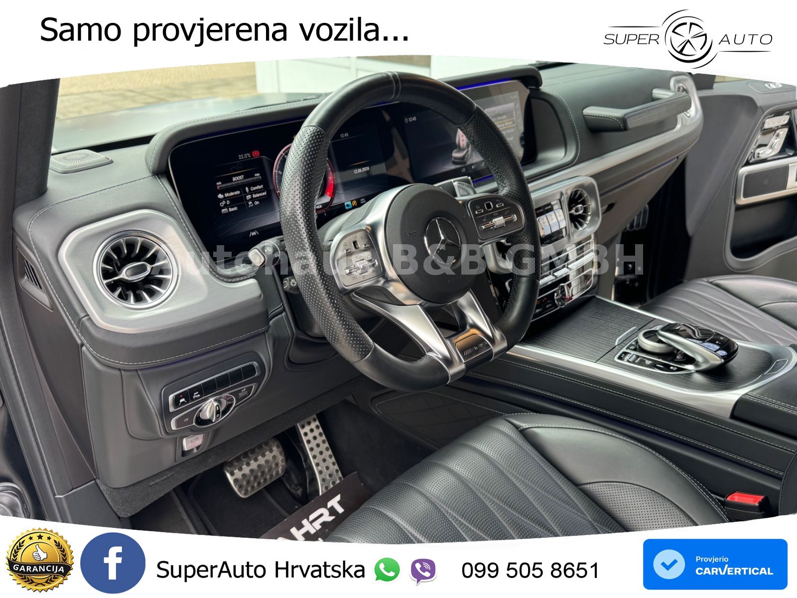 Mercedes AMG G 63 Long V8 (585 KS) 4MATIC 9G-TRONIC AMG SPEEDSHIFT PLUS ZRAČNI+ACC+4xGR SJED+360