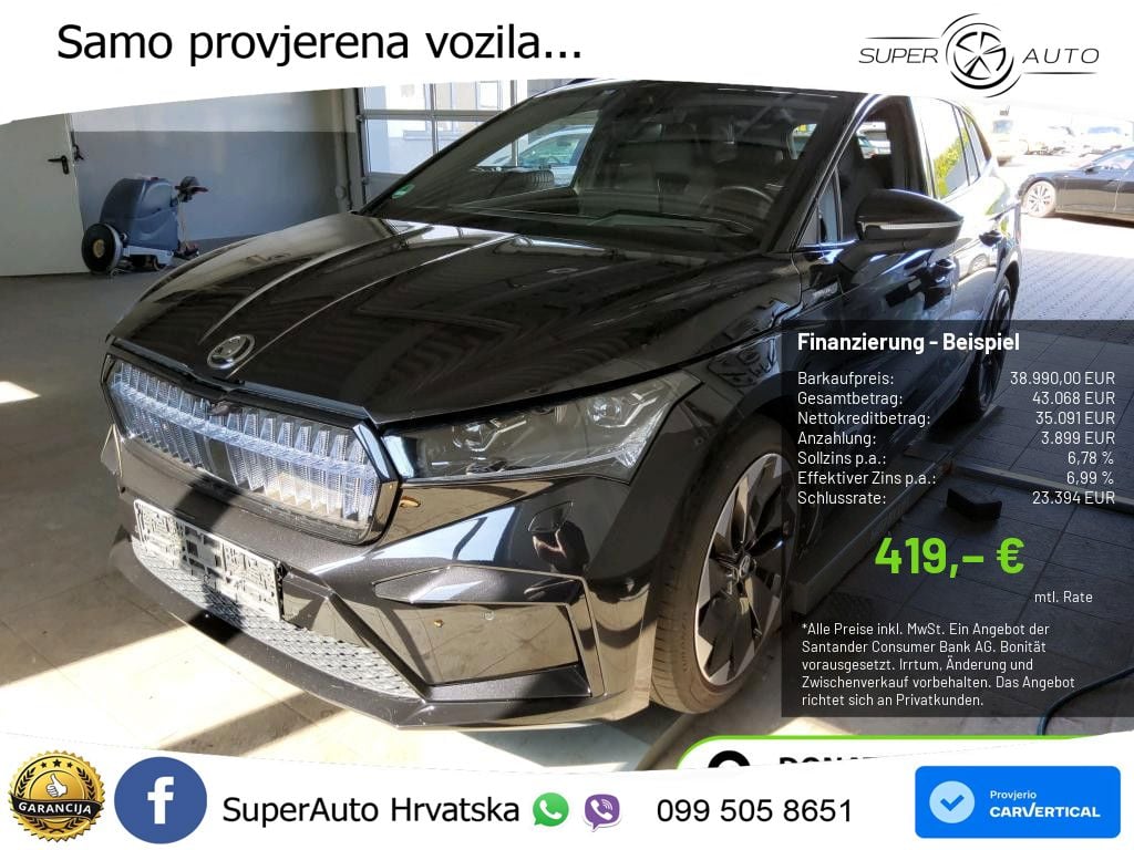 Škoda Enyaq iV 80x 82 kWh (265 KS) AWD SportLine LED+GR SJED+ACC