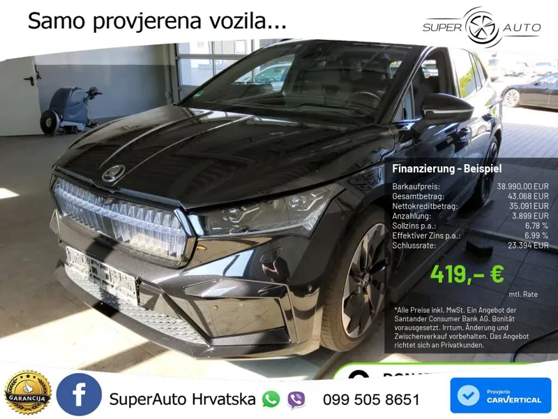 Škoda Enyaq iV 80x 82 kWh (265 KS) AWD SportLine LED+GR SJED+ACC