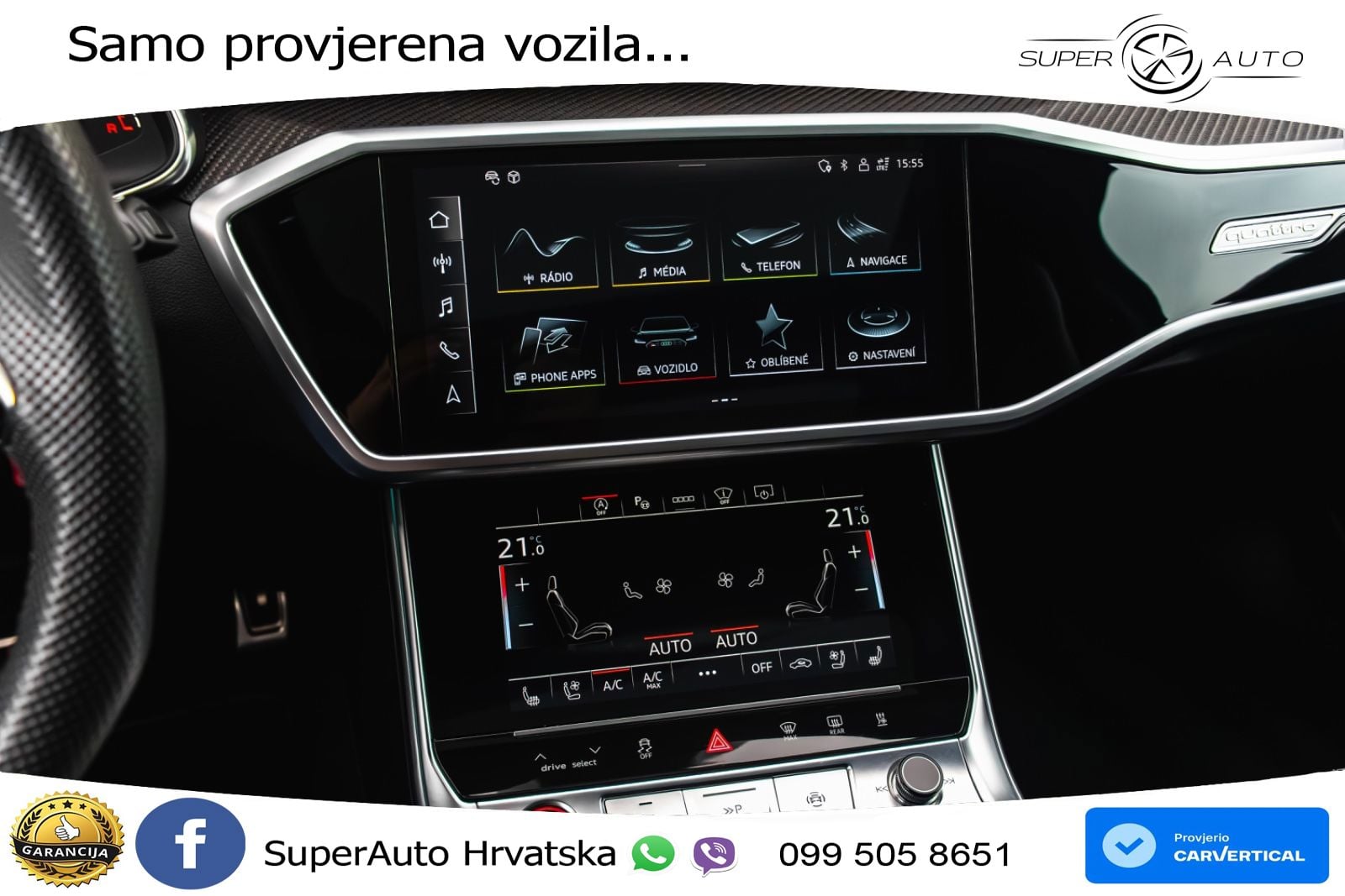 Audi RS6 Avant 4.0 TFSI V8 performance (630 KS)  quattro tiptronic LED+GR SJED+ACC