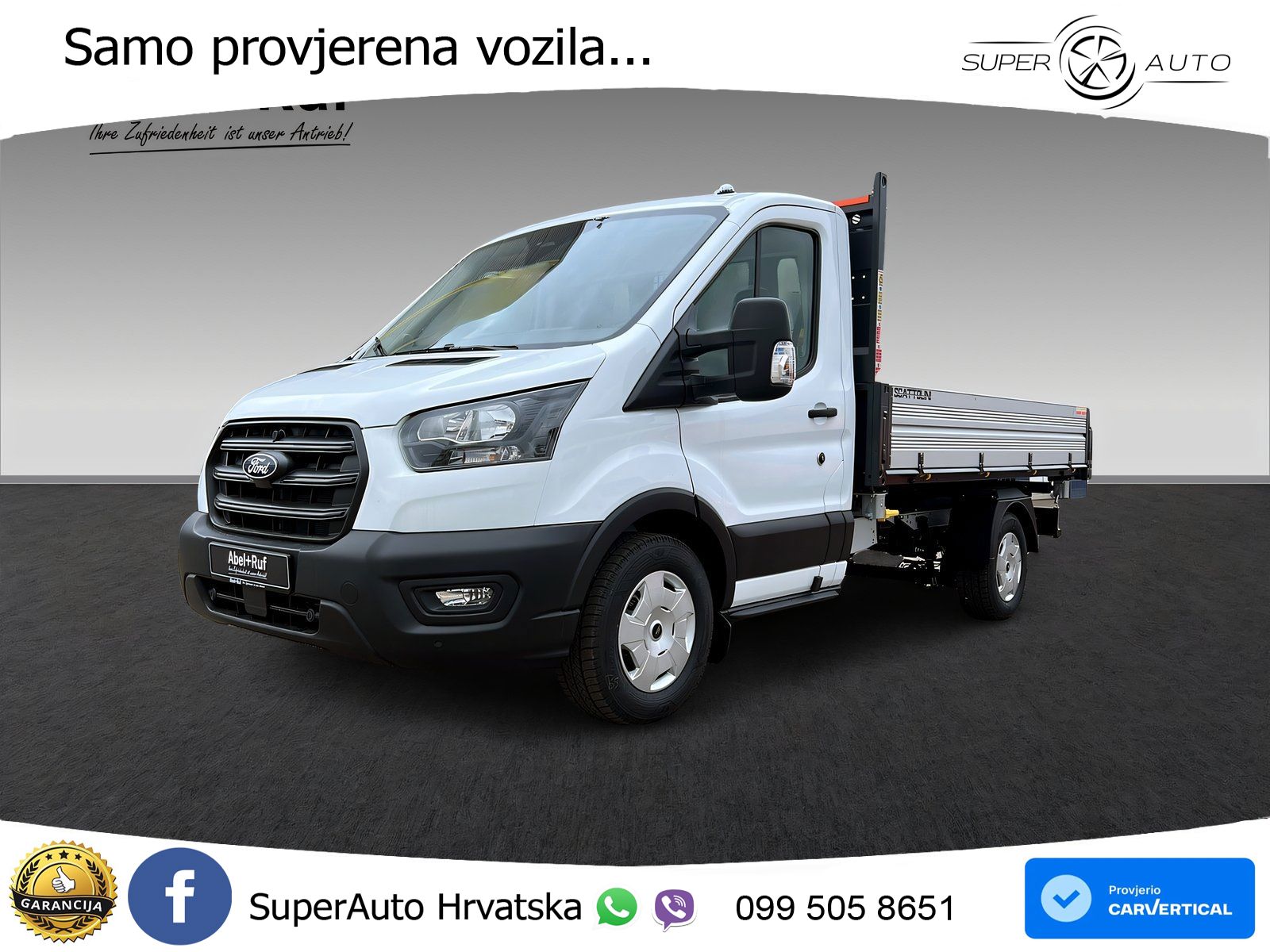 Ford Transit L2 3-SeiKipper TREND AHK, Allwetter, PDC 165 KS