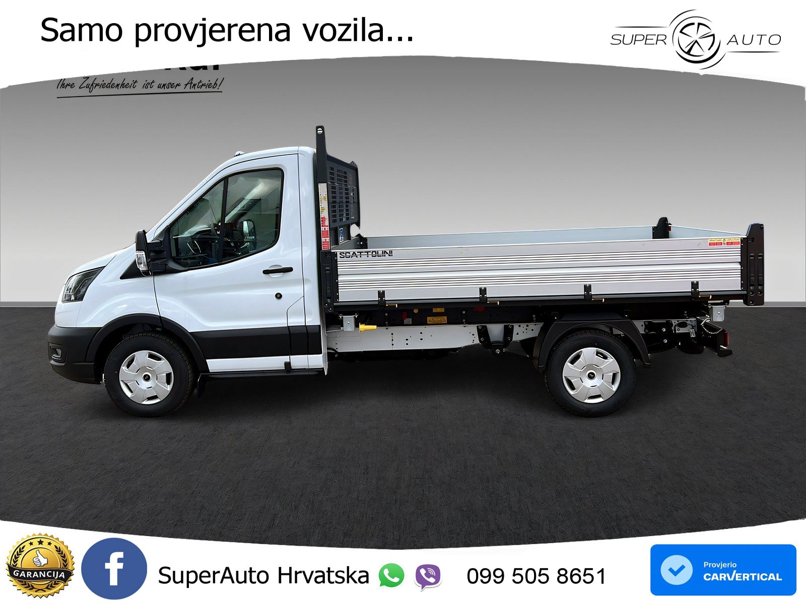 Ford Transit L2 3-SeiKipper TREND AHK, Allwetter, PDC 165 KS