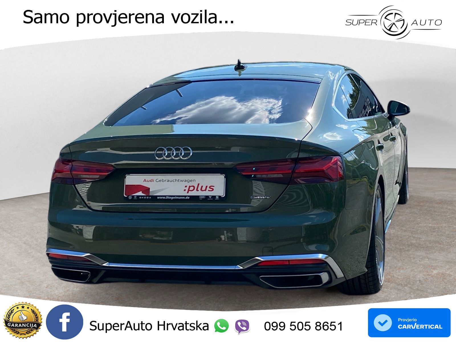 Audi A5 Sportback  40 TFSI (204 KS) quattro S tronic S line MATRIX+GR SJED+KAM