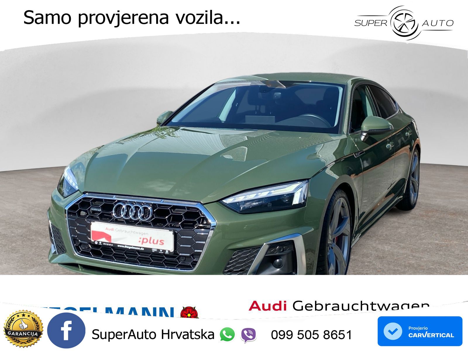 Audi A5 Sportback  40 TFSI (204 KS) quattro S tronic S line MATRIX+GR SJED+KAM
