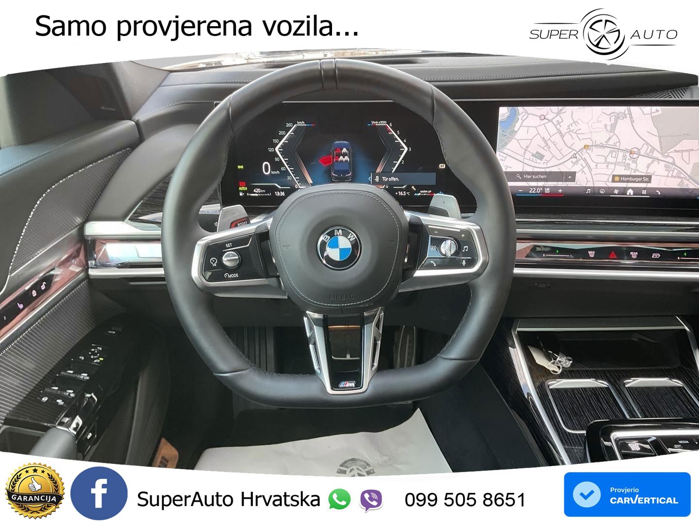 BMW 740d (299 KS) xDrive Steptronic M Sport ZRAČNI+ACC+GR SJED+KAM+PANO