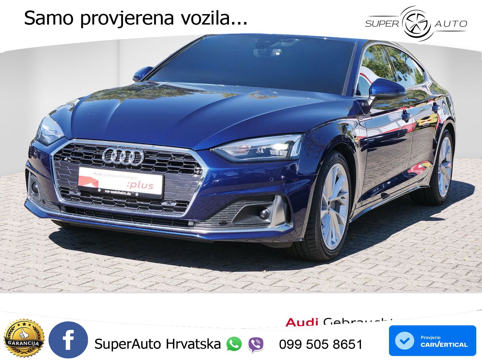 Audi A5 Sportback  40 TFSI (204 KS) S tronic LED+GR SJED+ACC