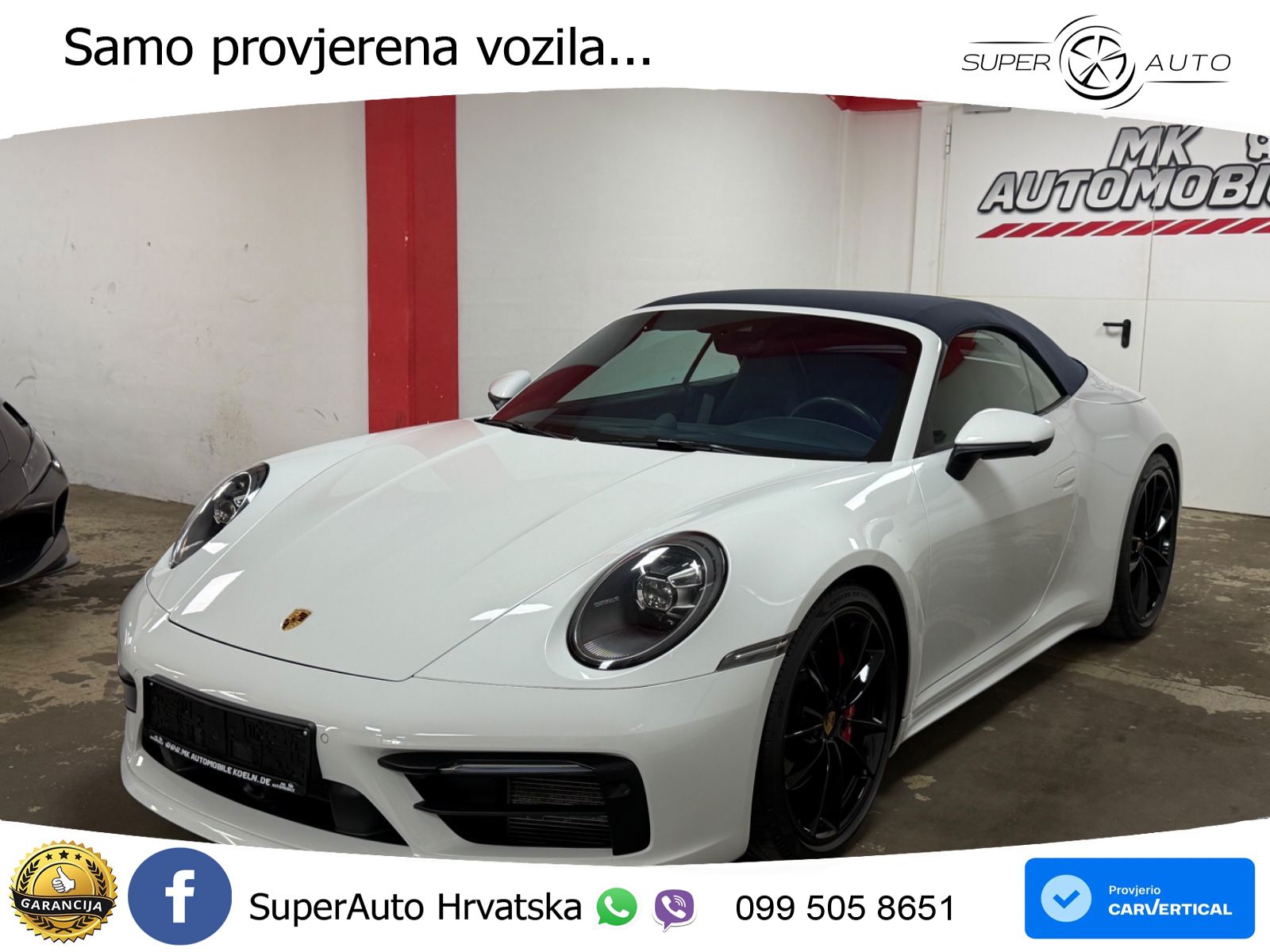 Porsche 911 Carrera S Cabriolet 3.0 (450 KS) PDK ZRAČNI+ACC+GR SJED+KAM