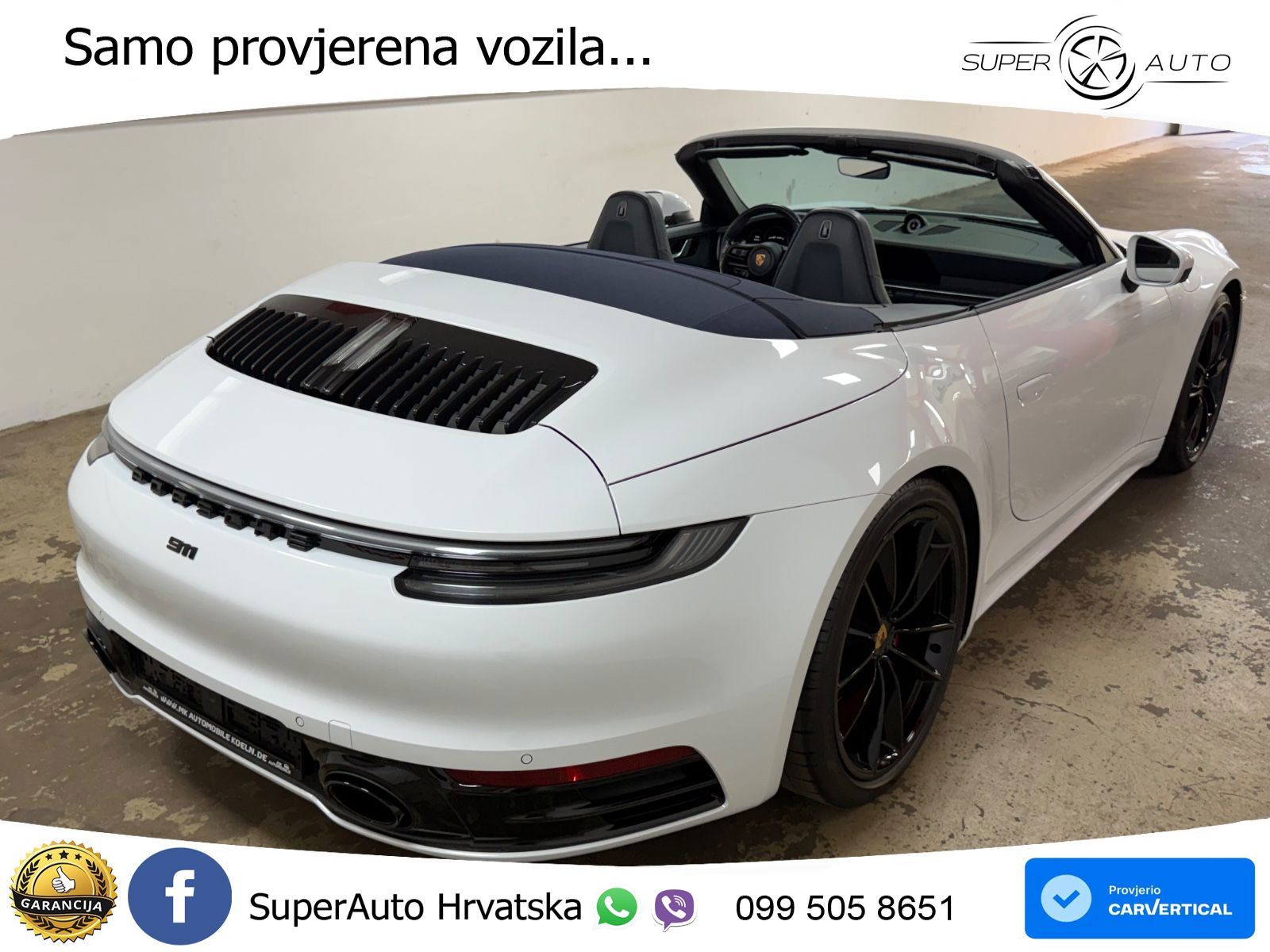 Porsche 911 Carrera S Cabriolet 3.0 (450 KS) PDK ZRAČNI+ACC+GR SJED+KAM