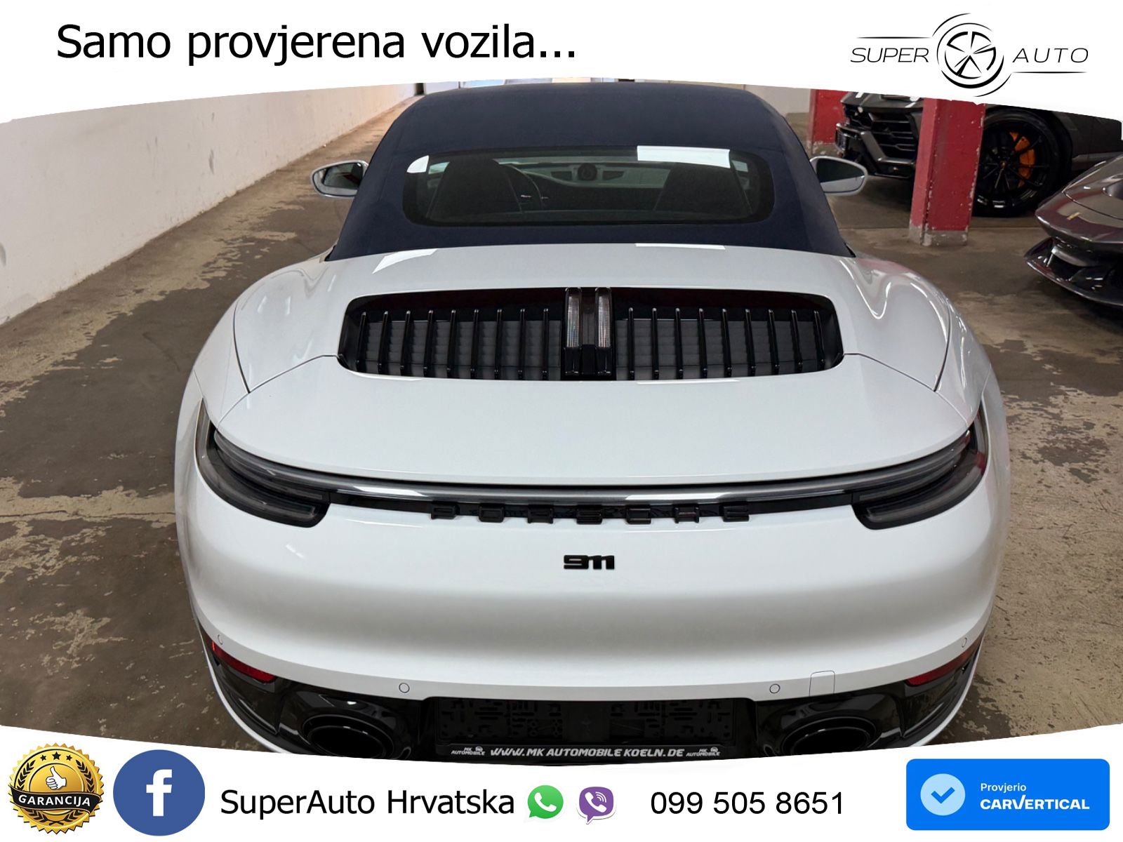 Porsche 911 Carrera S Cabriolet 3.0 (450 KS) PDK ZRAČNI+ACC+GR SJED+KAM