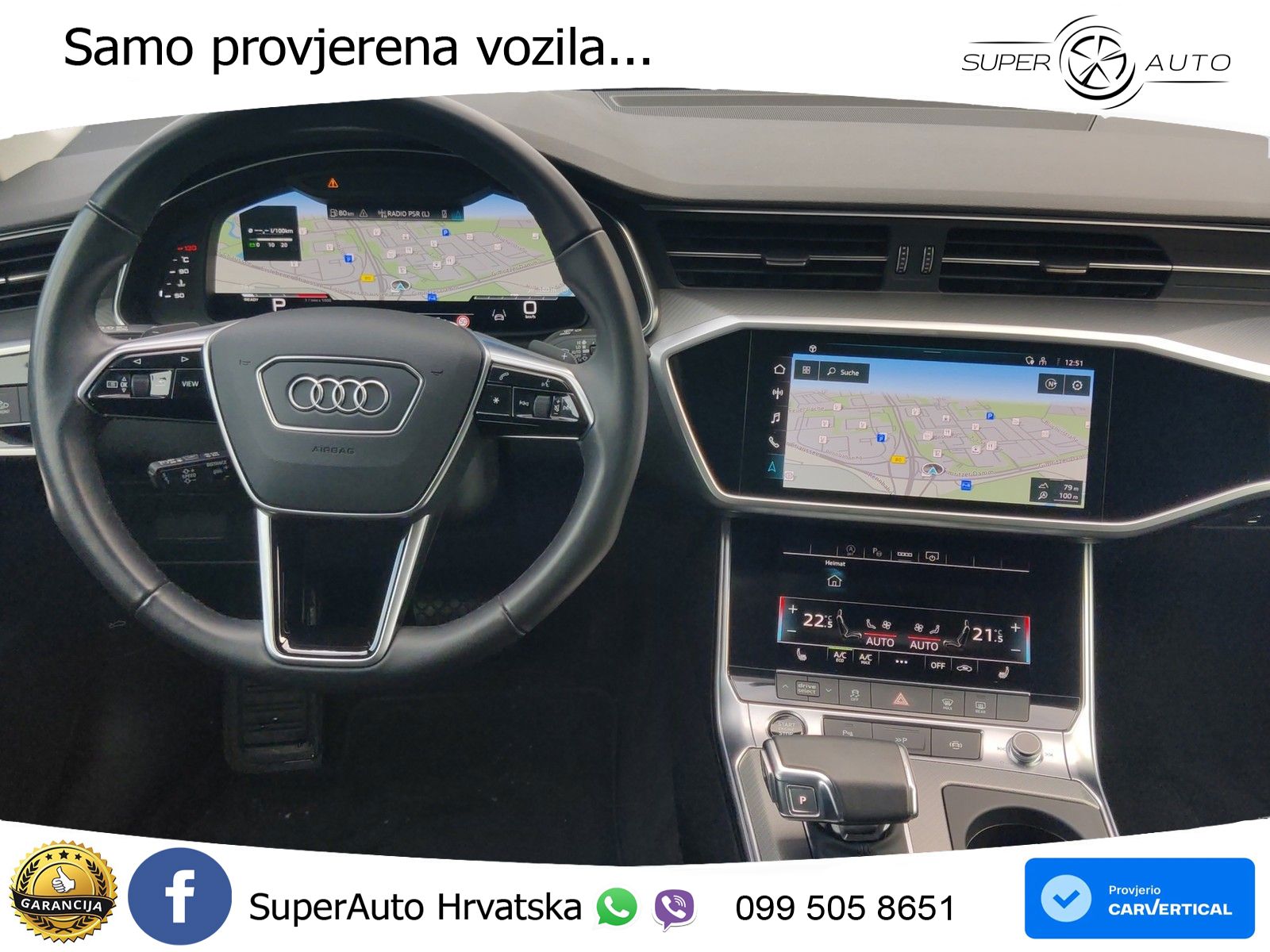 Audi A6 50 TDI V6 (286 KS) quattro tiptronic ZRAČNI+ACC+GR SJED+KAM