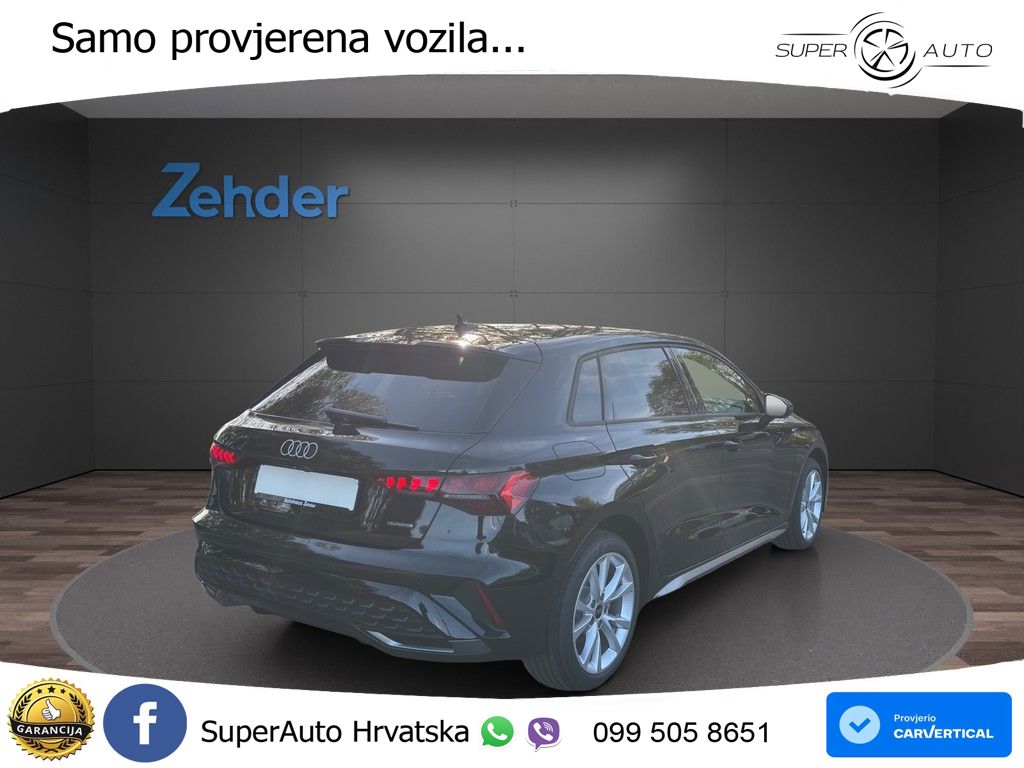 Audi A3 Sportback 40 TFSI (204 KS) quattro S tronic LED+GR SJED+ACC