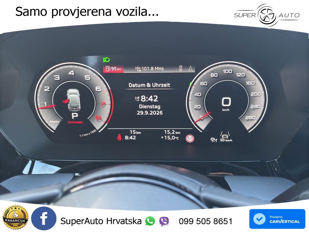 Audi A3 Sportback 40 TFSI (204 KS) quattro S tronic LED+GR SJED+ACC