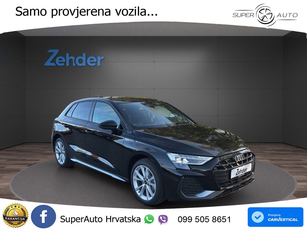 Audi A3 Sportback 40 TFSI (204 KS) quattro S tronic LED+GR SJED+ACC