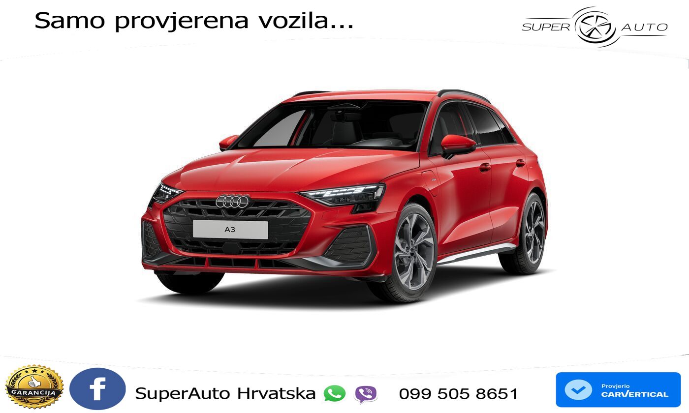 Audi A3 40 TFSIe (204 KS) S tronic S line LED+GR SJED+ACC
