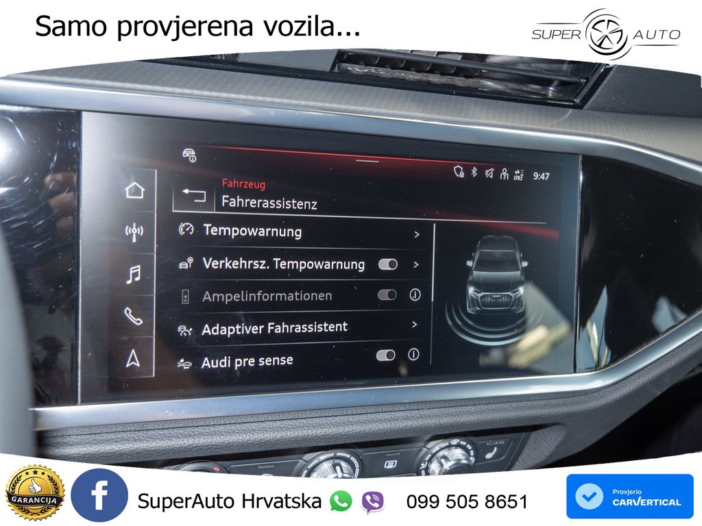 Audi Q3 II Sportback 40 TFSI (190 KS) quattro S tronic S line LED+GR SJED+ACC