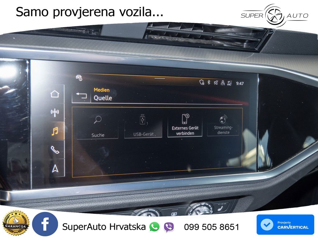 Audi Q3 II Sportback 40 TFSI (190 KS) quattro S tronic S line LED+GR SJED+ACC