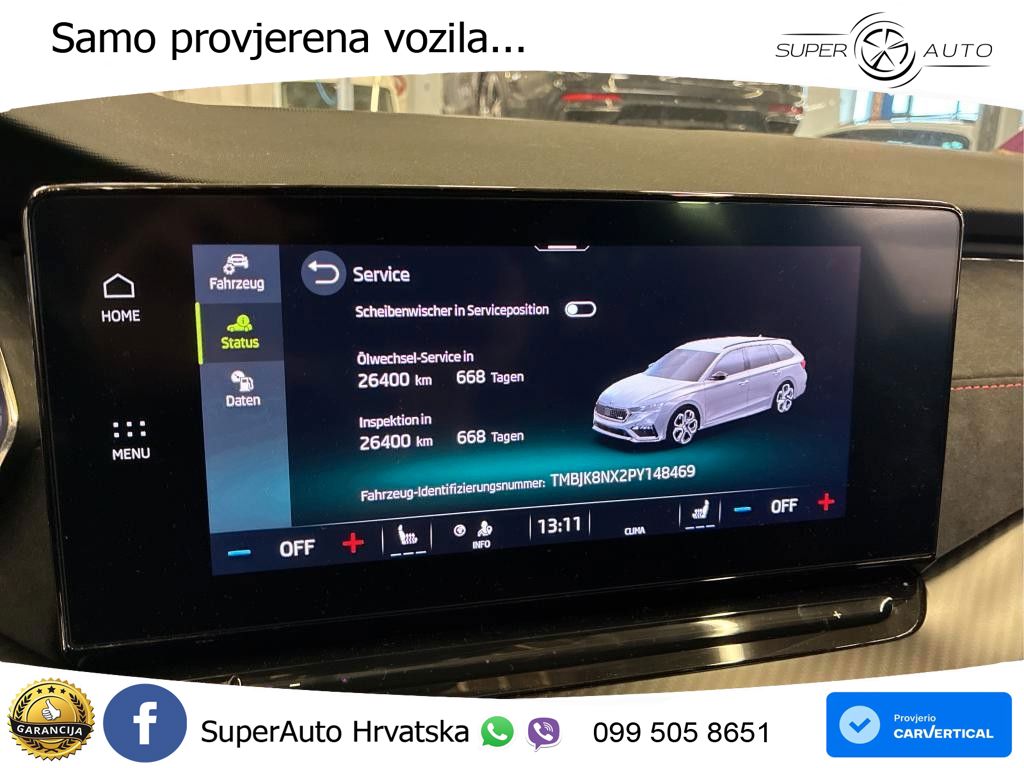 Škoda Octavia Combi RS 2.0 TDI (200 KS) DSG LED+GR SJED+ACC