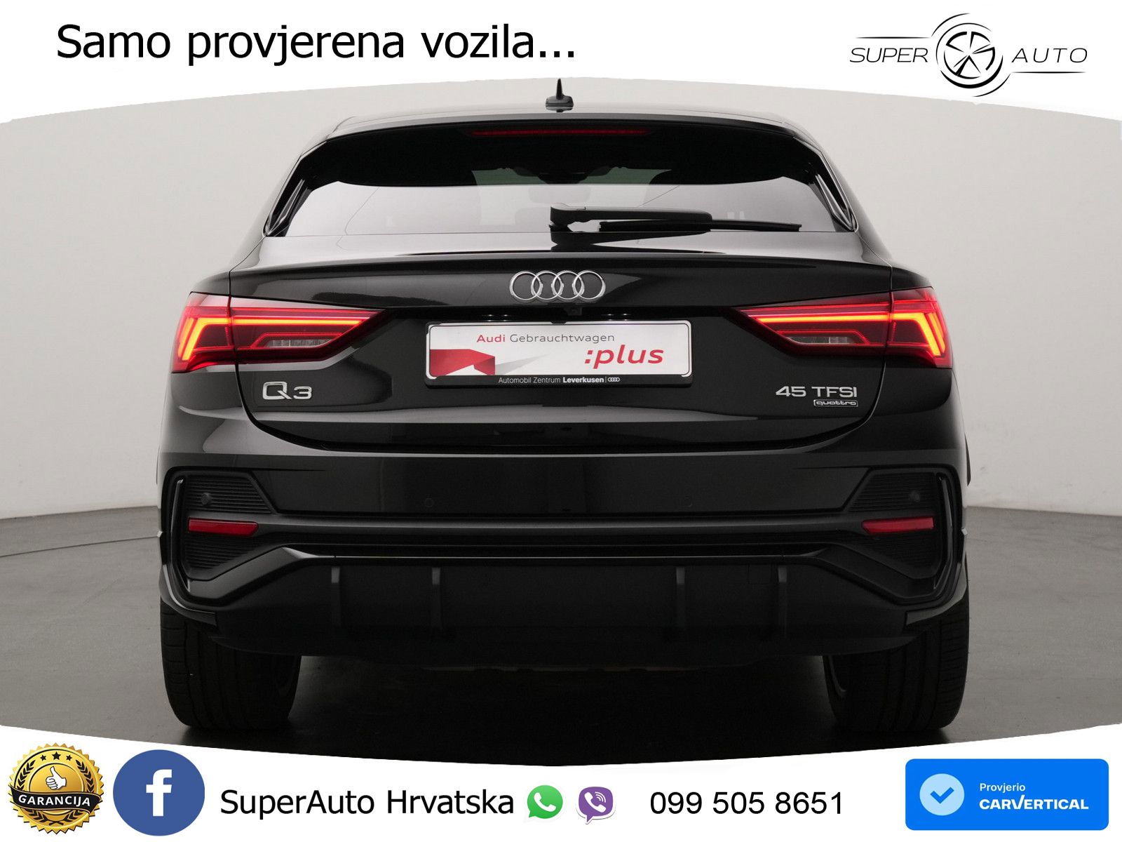 Audi Q3 II Sportback 45 TFSI (245 KS) quattro S tronic S line LED+GR SJED+ACC