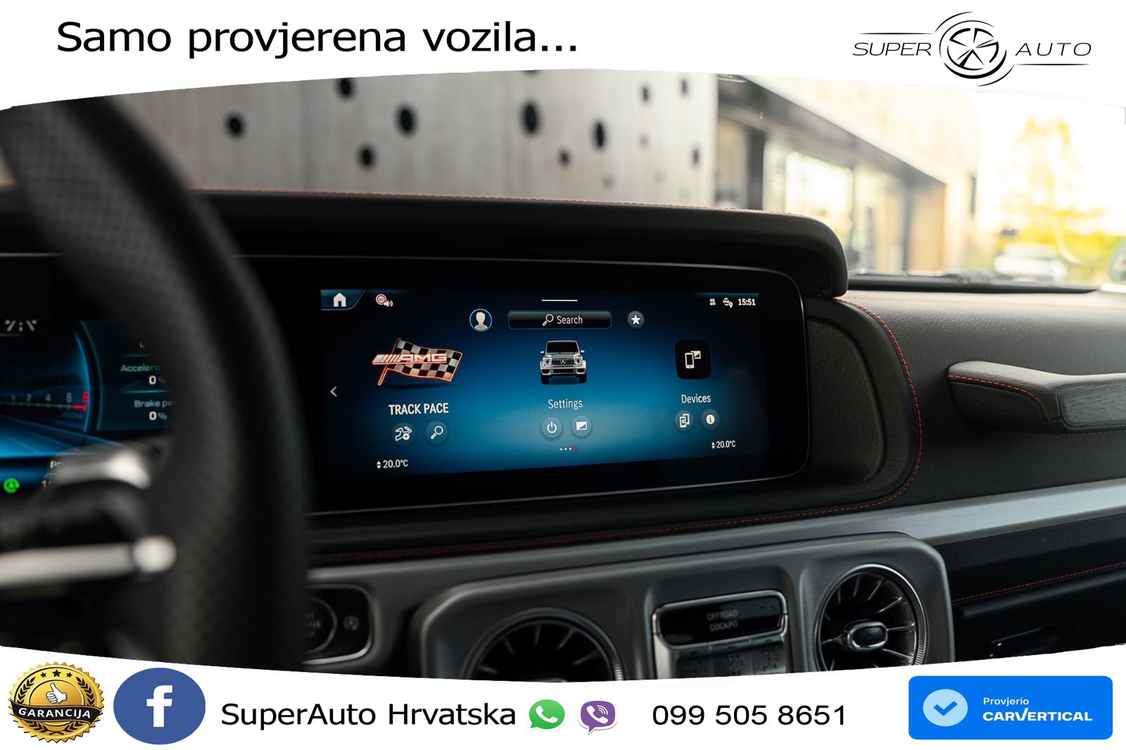 Mercedes AMG G 63 Long V8 (585 KS) 4MATIC 9G-TRONIC AMG SPEEDSHIFT TCT ACC+GR SJED+360+PANO