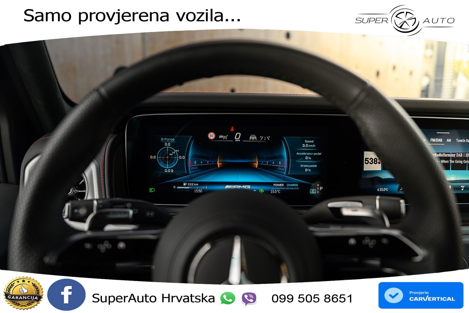 Mercedes AMG G 63 Long V8 (585 KS) 4MATIC 9G-TRONIC AMG SPEEDSHIFT TCT ACC+GR SJED+360+PANO