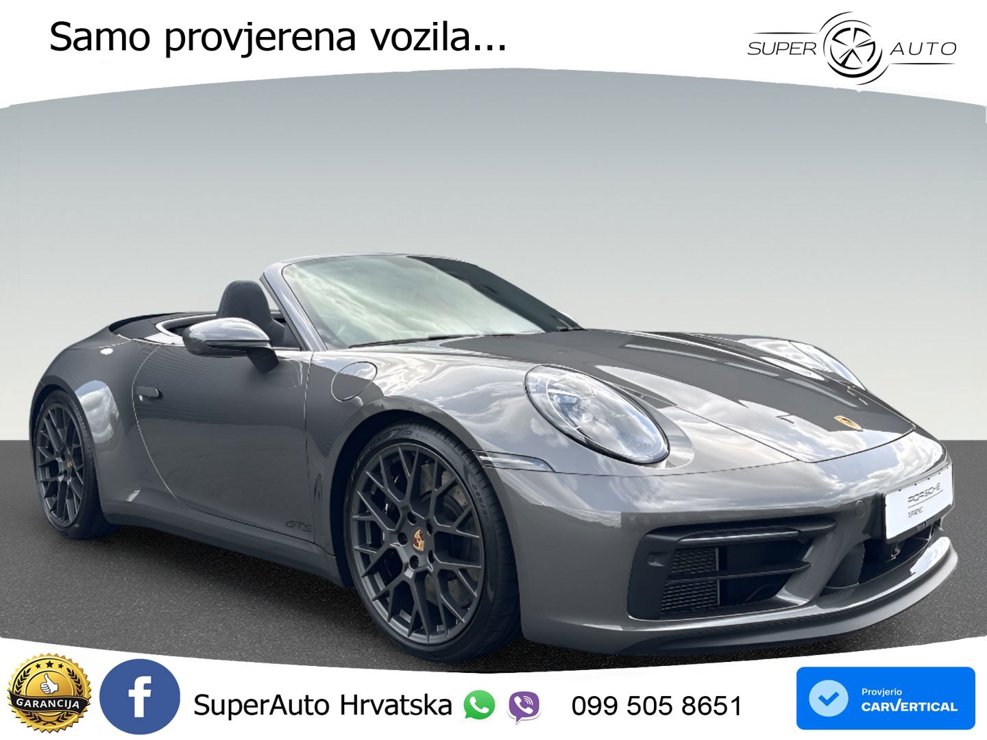 Porsche 911 Carrera 4 GTS Cabriolet 3.0 (480 KS) PDK LED+GR SJED+ACC