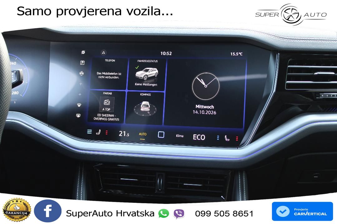 Volkswagen Touareg 3.0 V6 TDI (286 KS) 4MOTION Tiptronic R-Line ZRAČNI+ACC+GR SJED+KAM+PANO