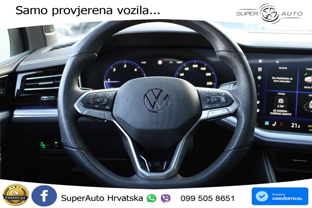 Volkswagen Touareg 3.0 V6 TDI (286 KS) 4MOTION Tiptronic R-Line ZRAČNI+ACC+GR SJED+KAM+PANO