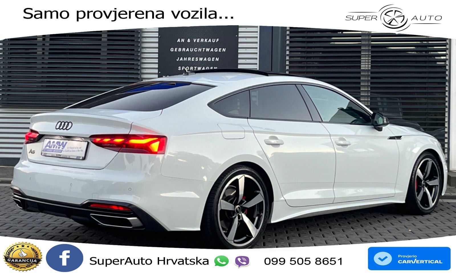 Audi A5 Sportback  40 TFSI (204 KS) S tronic S line LED+GR SJED+ACC