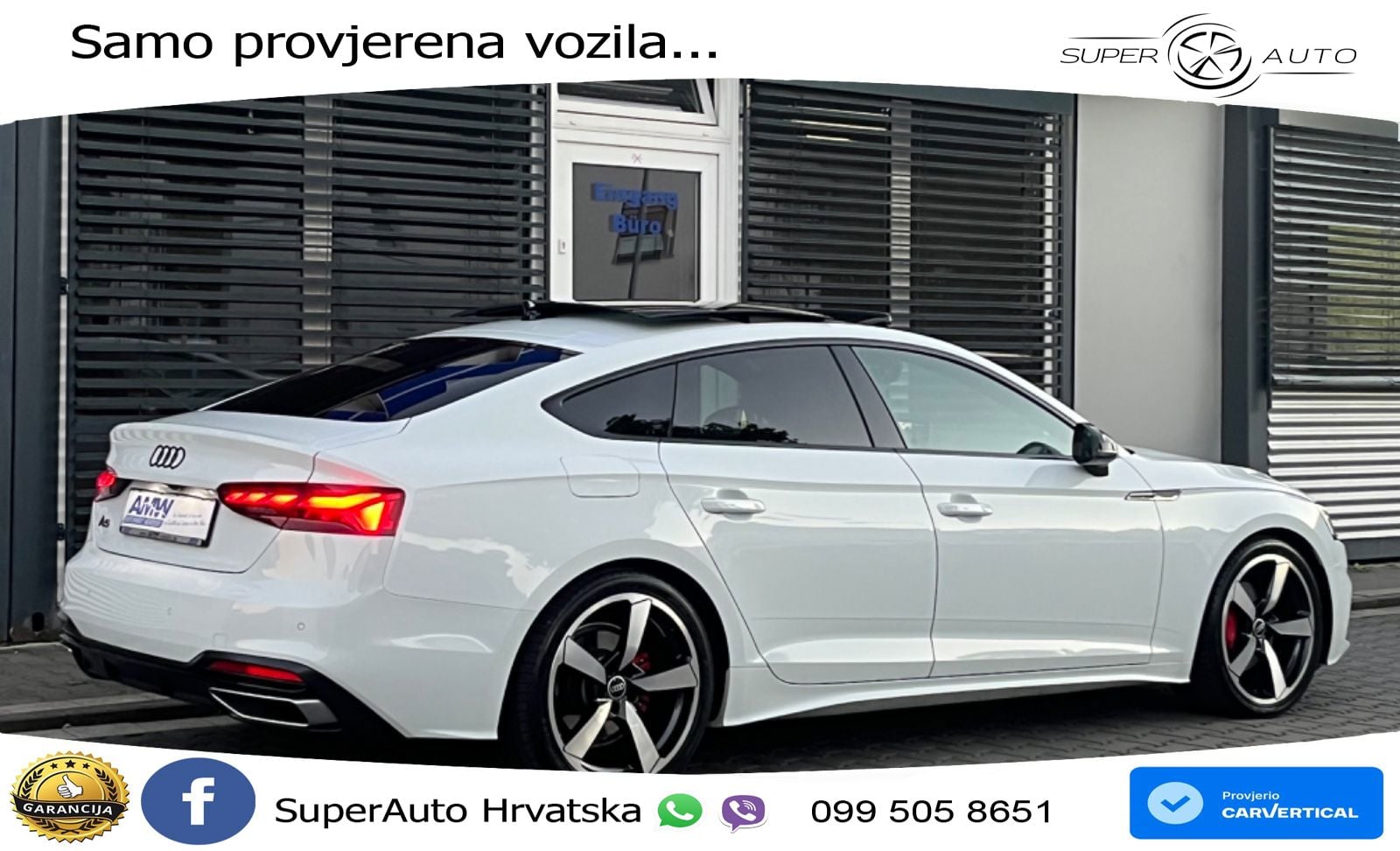 Audi A5 Sportback  40 TFSI (204 KS) S tronic S line LED+GR SJED+ACC