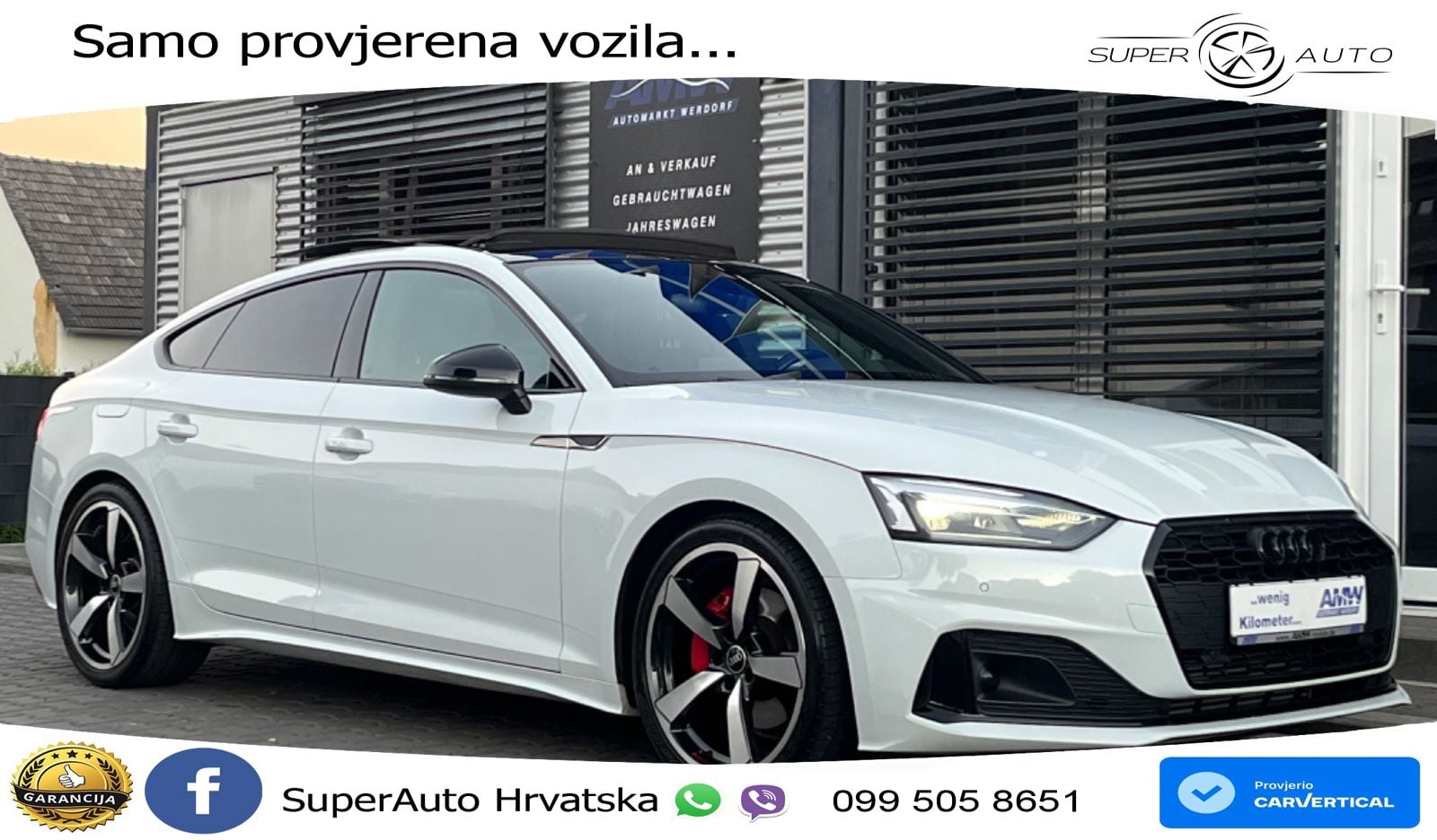 Audi A5 Sportback  40 TFSI (204 KS) S tronic S line LED+GR SJED+ACC
