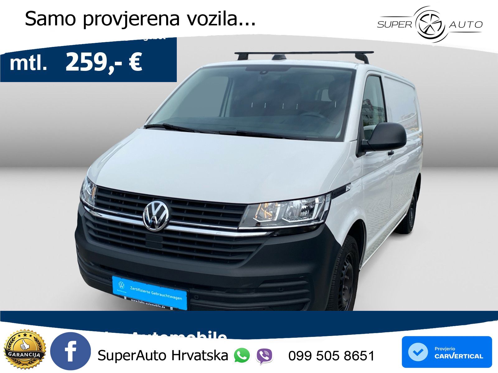 Volkswagen T6.1 Transporter KR 81KW TDI RÜCKFAHRKA. SORTIMO 110 KS
