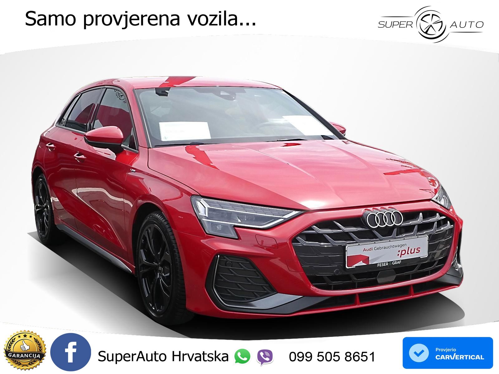 Audi A3 35 TFSI (150 KS) S tronic 2x S line LED+GR SJED+ACC