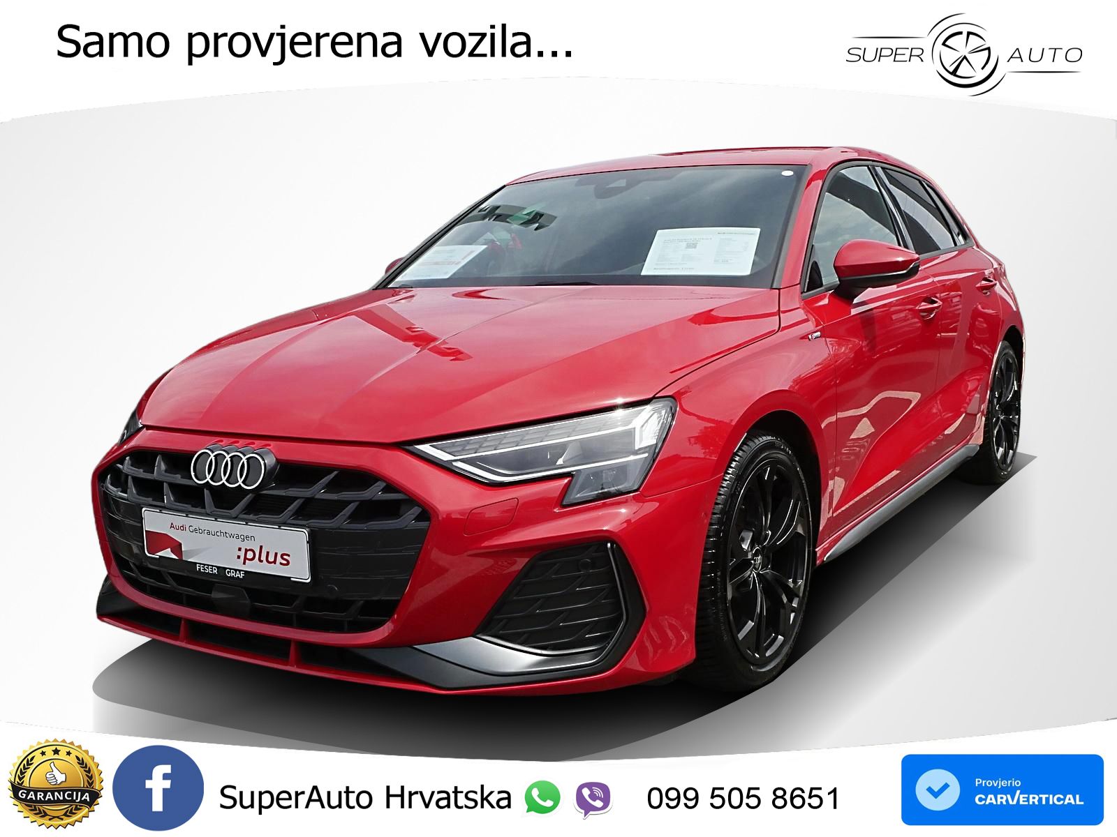 Audi A3 35 TFSI (150 KS) S tronic 2x S line LED+GR SJED+ACC