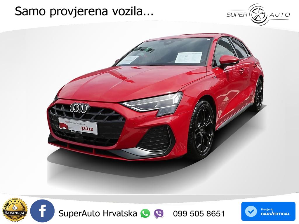 Audi A3 35 TFSI (150 KS) S tronic 2x S line LED+GR SJED+ACC
