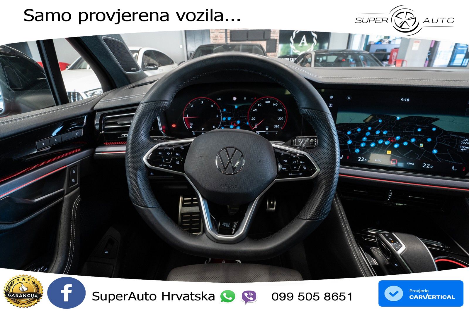 Volkswagen Touareg 3.0 V6 TDI (286 KS) 4MOTION Tiptronic R-Line ZRAČNI+ACC+GR SJED+KAM+PANO