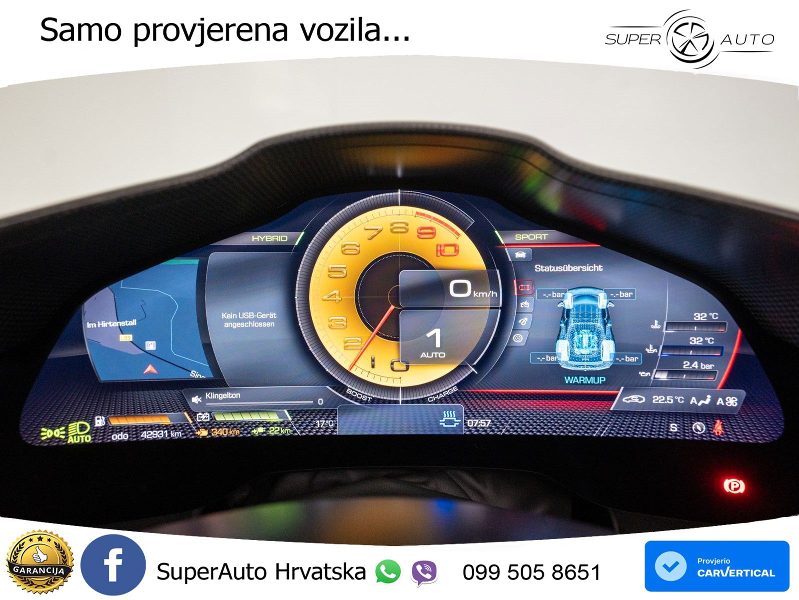 Ferrari 296 GTS 3.0 V6 (830 KS) F1 DCT LED+ACC