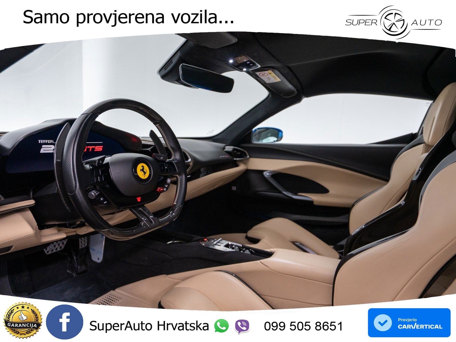 Ferrari 296 GTS 3.0 V6 (830 KS) F1 DCT LED+ACC