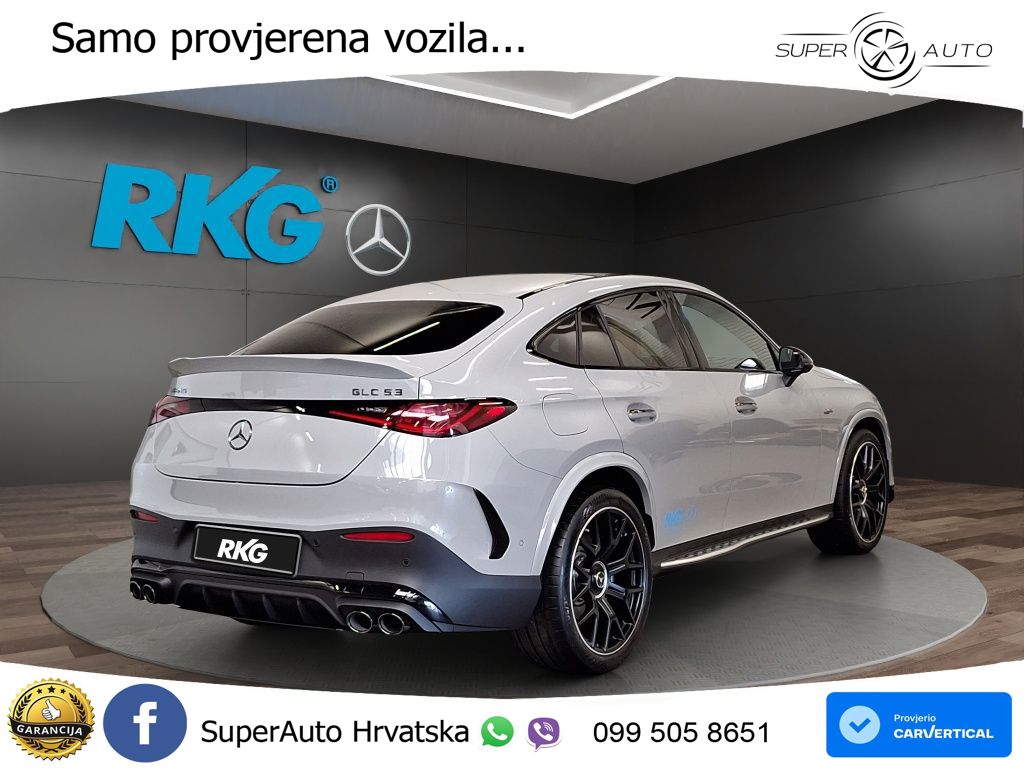 Mercedes GLC Coupe AMG 53 (449 KS) 4MATIC+ AMG SPEEDSHIFT TCT 9G ACC+GR SJED+360+PANO