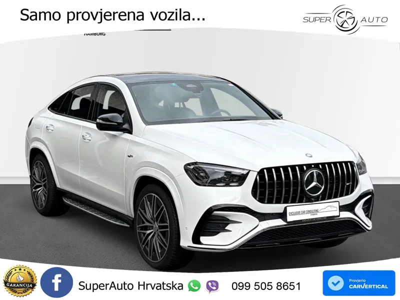 Mercedes AMG GLE Coupe 53 (435 KS) EQ Boost 4MATIC+ AMG SPEEDSHIFT TCT 9G ACC+HEAD+GR SJED+360+PANO